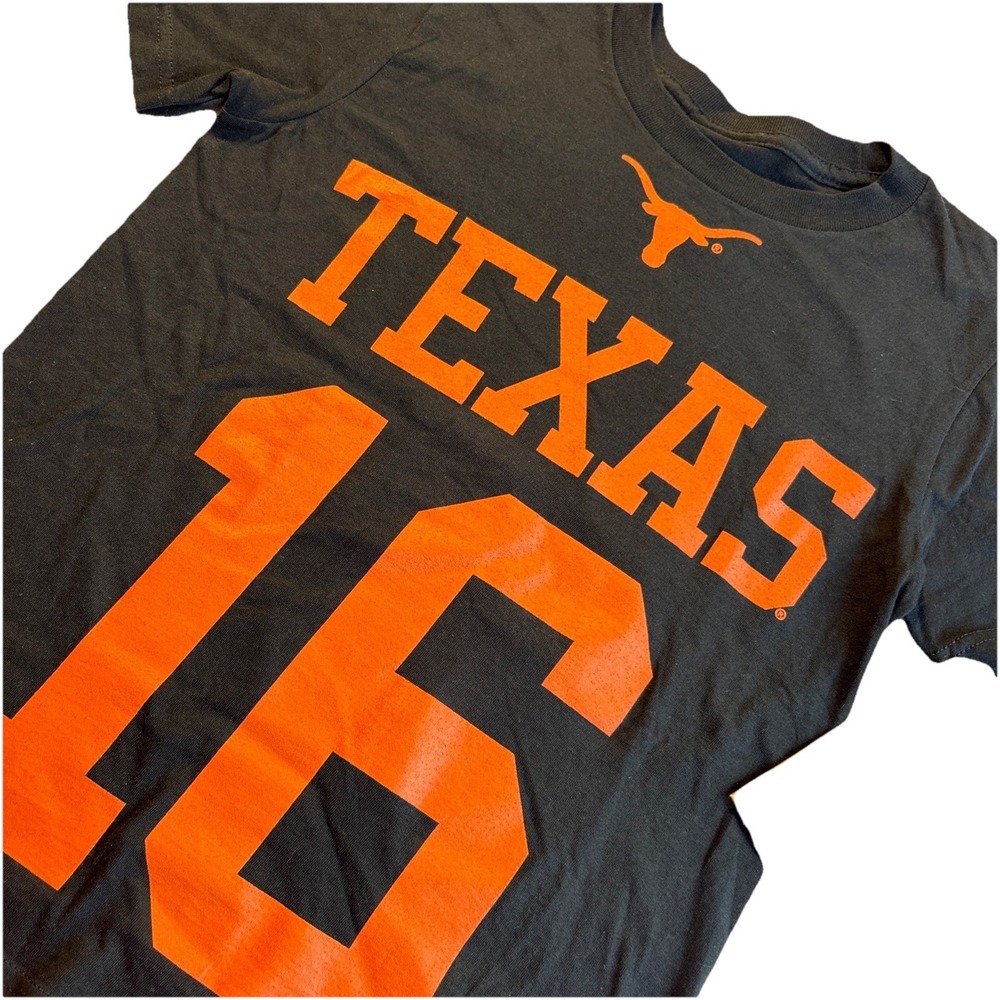 Texas Longhorns Manning 16 Licensed T-shirt Black Youth LARGE NWT